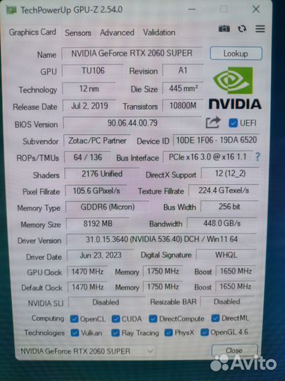 Zotac Gaming RTX 2060 Super Mini OC 8G