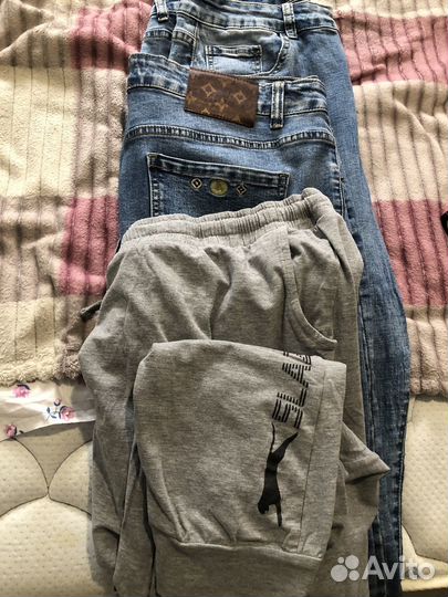 Спортивки джинсы шерсть