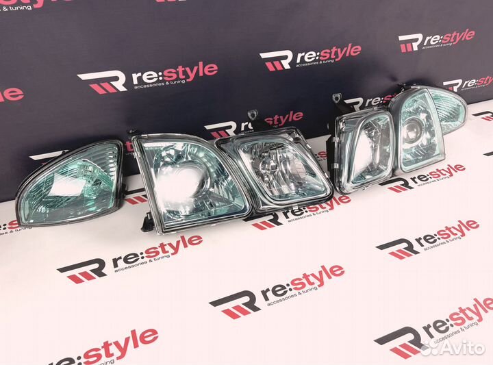 Фары Lexus LX470 Галоген Зеленые