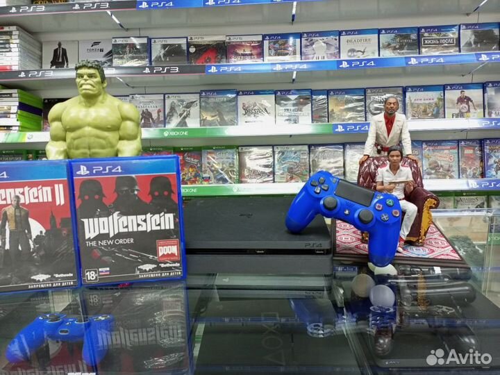 Sony PlayStation 4 + коллекция Wolfenstein