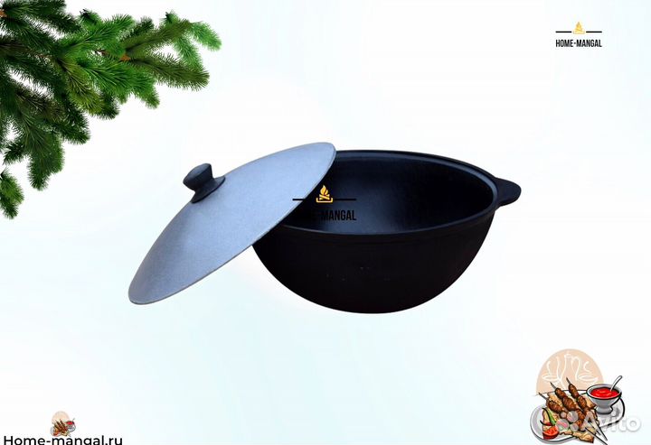 Казан чугунный 12 литров