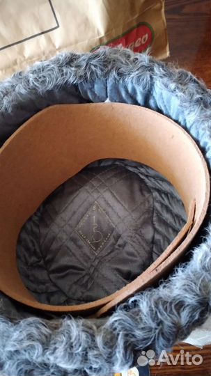 Серая каракулевая мужская шапка 