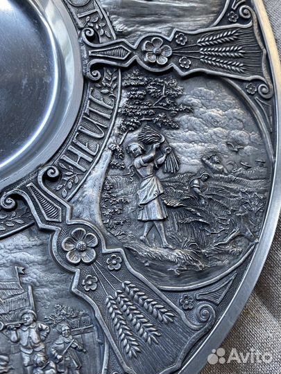 Декоративные тарелки олово Германия