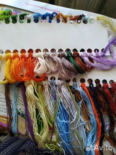 Остатки от набора для вышивки крестом