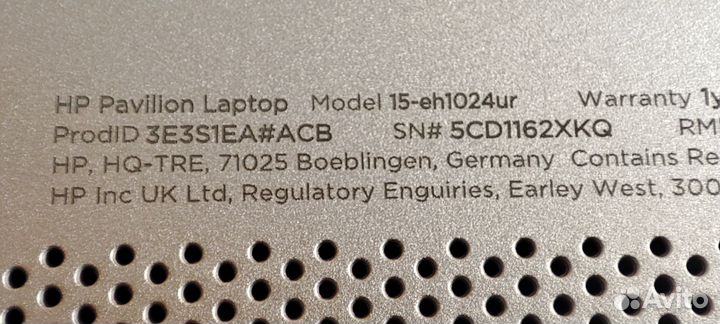 Ноутбук Hp Razen 5 5500u