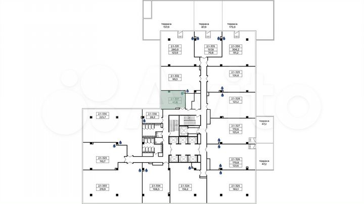 Продается помещение под офис площадью 43.8 кв.м