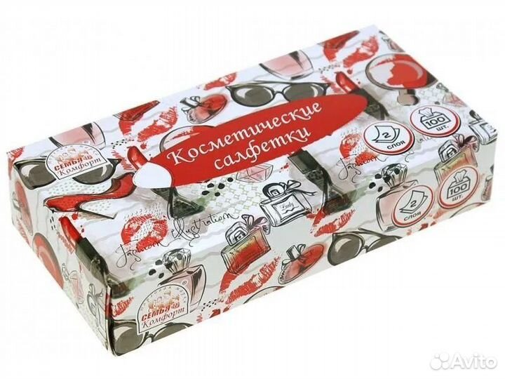 Салфетки влажные, косметические, в инд уп