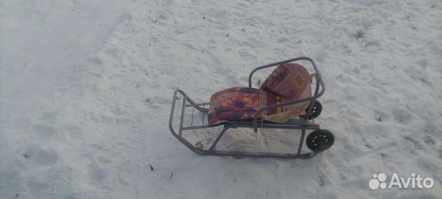 Детские санки с большими колесами