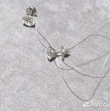 Пусеты с бриллиантами по 1 карату