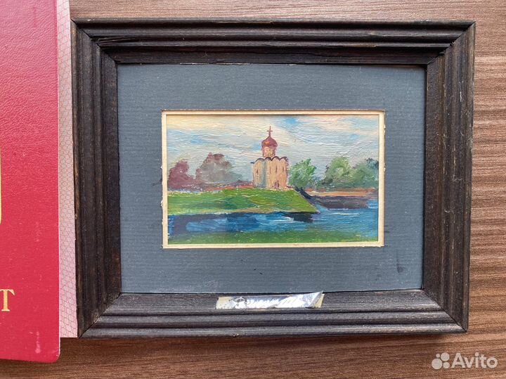 Картина, пейзаж, церковь