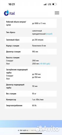 Емкость под септик 3 куба