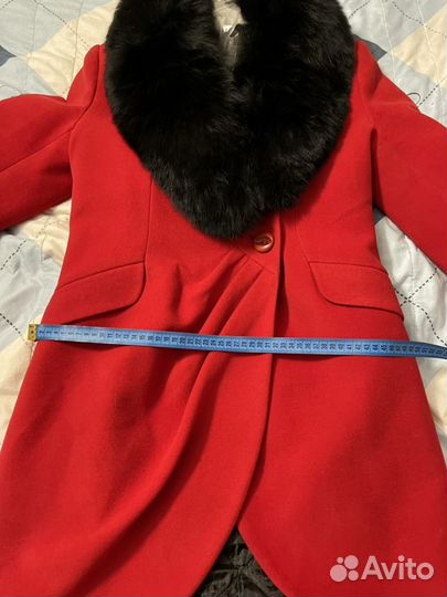 Пальто женское демисезонное с мехом 46 -48