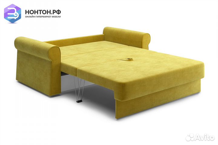 Диван еврокнижка Лира горчичный