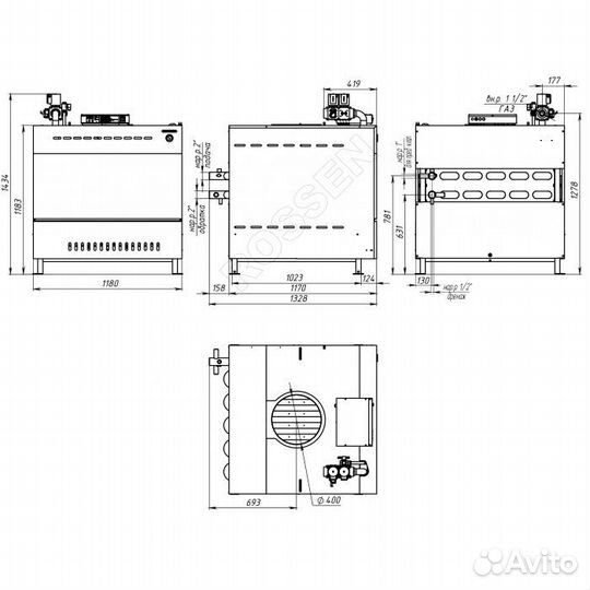 Газовый котел RSA 400 кВт