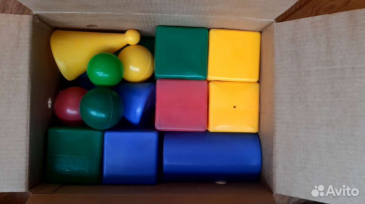 Кубики пластмассовые, 22 шт