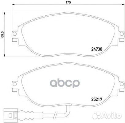 Колодки тормозные VAG octavia/golf 7 12- перед