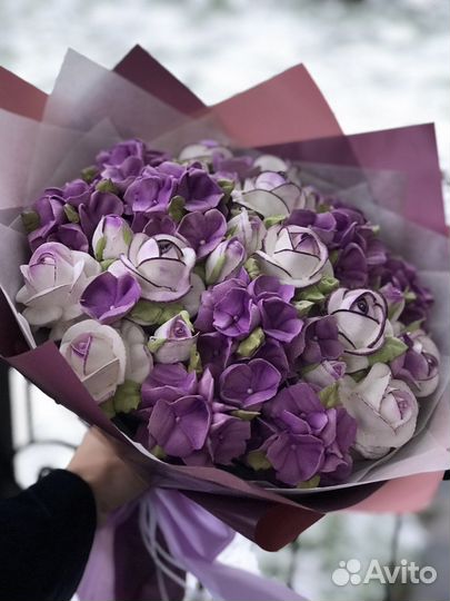 Съедобные букеты из зефира