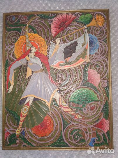 Картина Трубач,перегородчат.эмаль,Армения,СССР