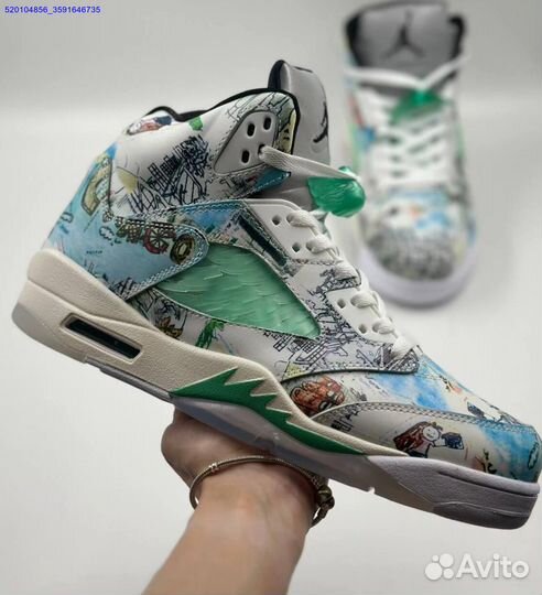 Кроссовки Nike Air Jordan 5 Retro White (Арт.27608