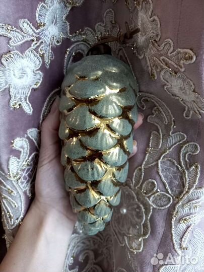 Елочные новогодние игрушки шары шишка