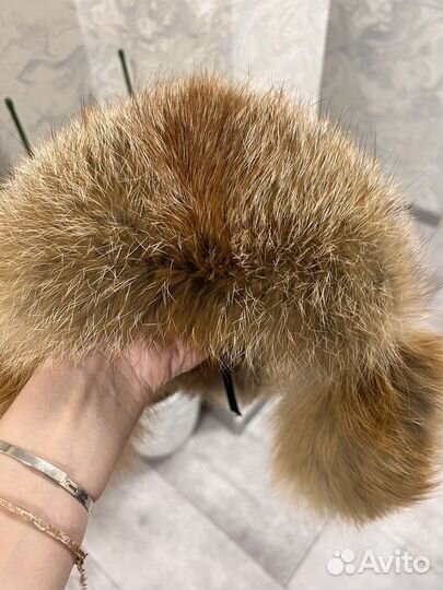 Шапка ушанка из лисы