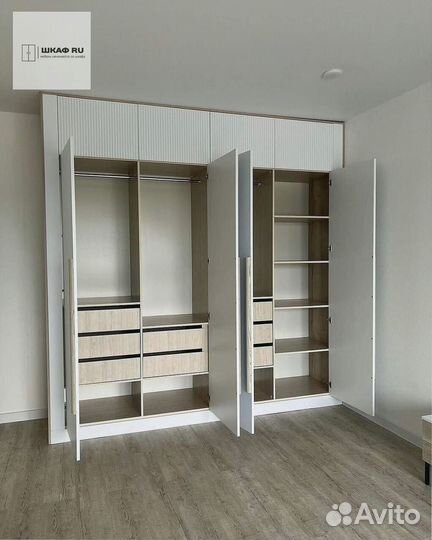 Шкаф распашной с фрезеровкой