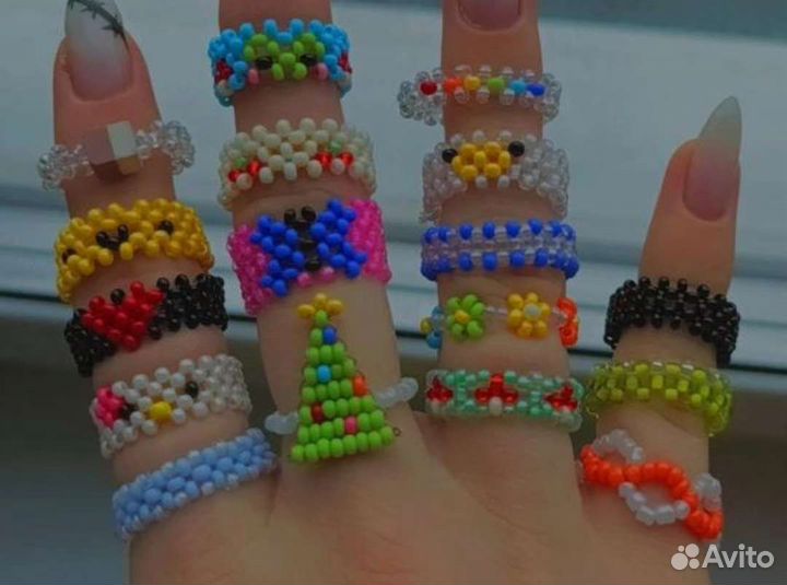 Колечки из бисера на заказ