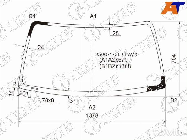 Стекло лобовое toyota hilux surf