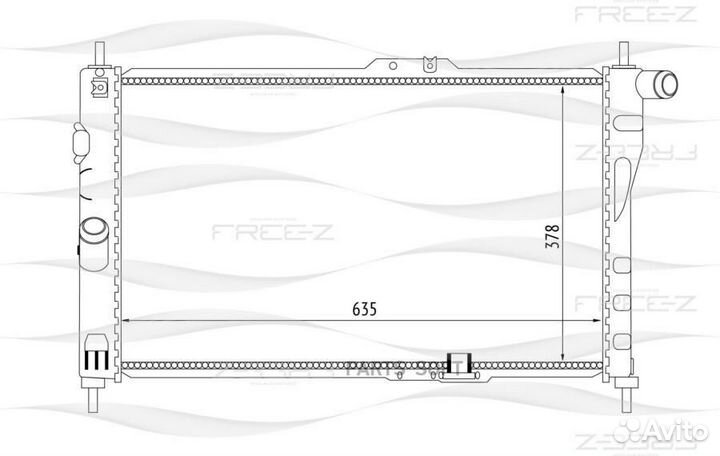 Радиатор охлаждения daewoo Espero 94- 96109532