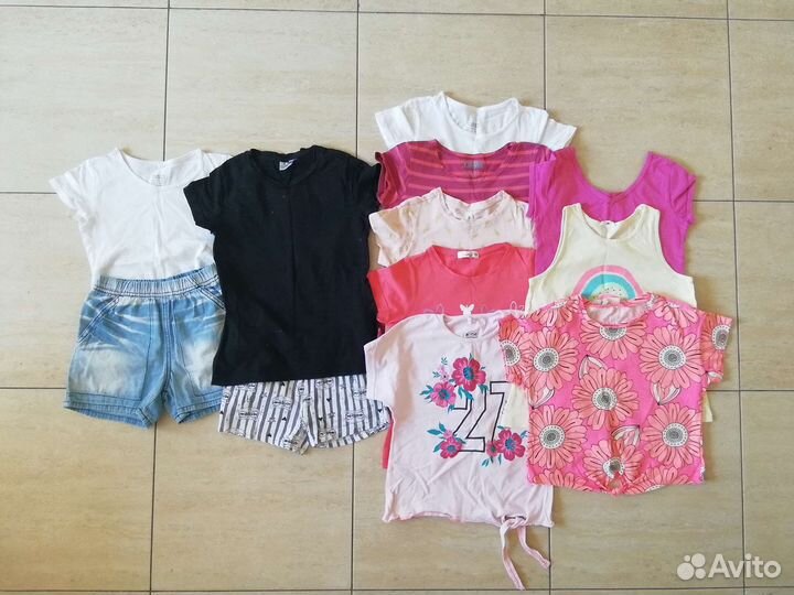 Вещи пакетом (33 шт.) для девочки 5-6 лет, 128 см