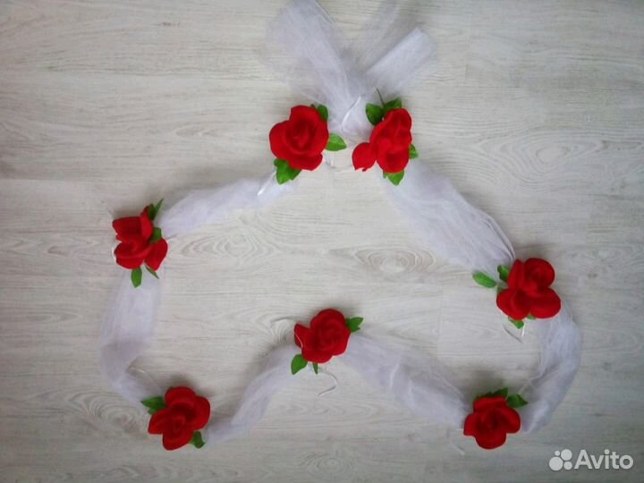 Свадебные кольца и ленты на крышу авто