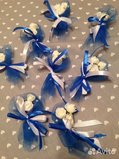 Бутоньерка брошь для гостей свадьбы