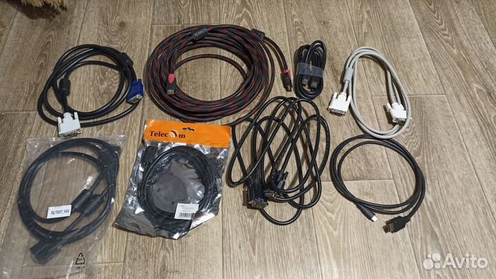Кабели hdmi DVI VGA dsub DP