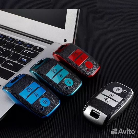 Чехол на ключ Kia / Киа TPU silver new