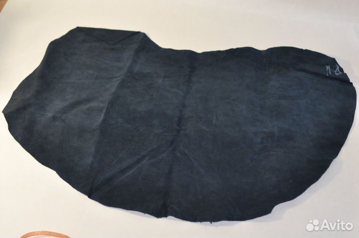 Натуральная чёрная замша куски