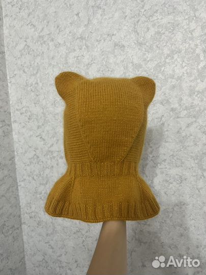 Шапка шлем с круглыми ушками