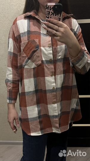 Рубашка в клетку женская