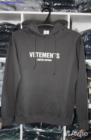 Vetements худи серого цвета (Арт.32855)