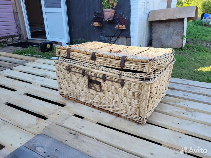 Короб старинный плетеный