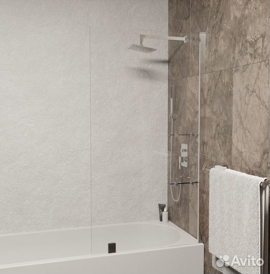 Шторка на ванную стеклянная