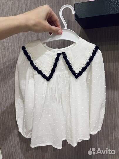 Рубашка блузка zara для девочки 98