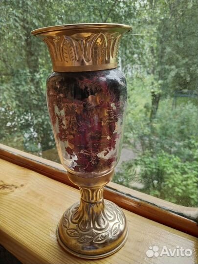 Вазы из цветного стекла СССР