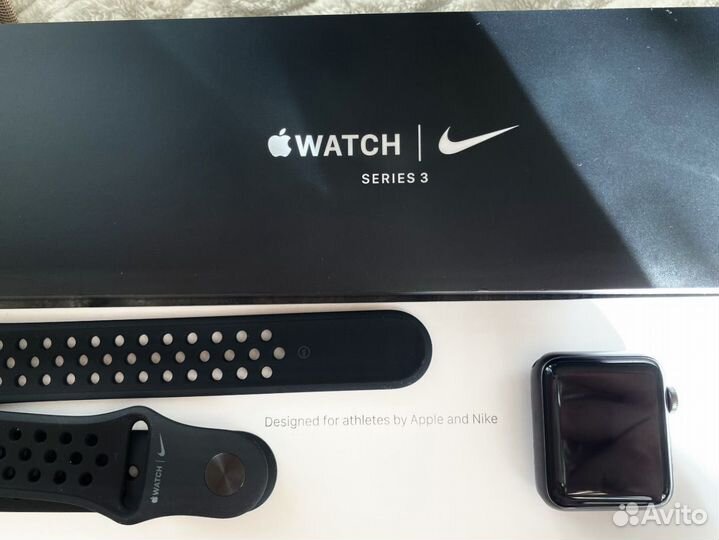 Apple watch nike+ series 3 38mm черные