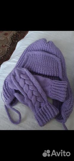 Шапка варежки