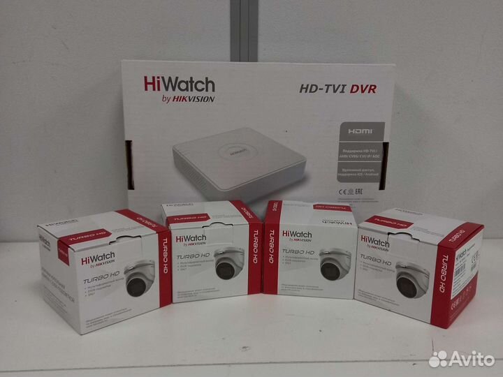 Регистратор + 4 камеры 5Мп HiWatch новый