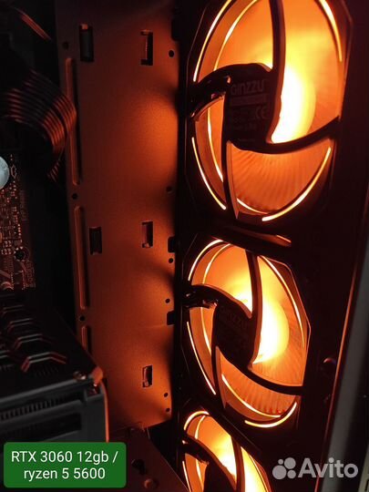 Игровой компьютер rtx 3060 / ryzen 5 5600 / 32 gb