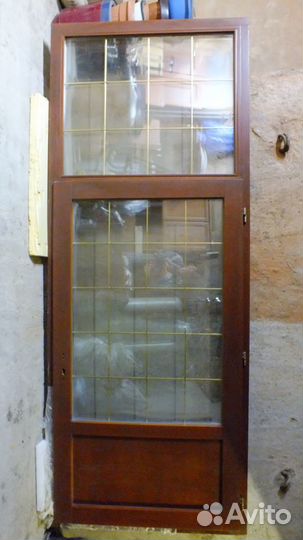 Дверной блок цельнодеревянный 302х116 см