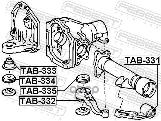 Сайлентблок опоры дифференциала TAB332 Febest