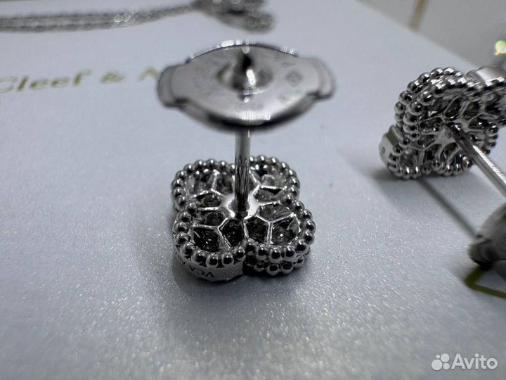 Серьги пусеты и подвеска Van Cleef sweet alhambra