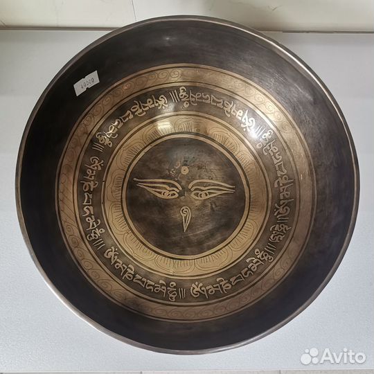 Тибетская поющая чаша 9 металлов, d-22см. Кованая